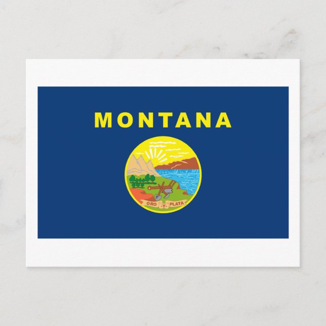 Postkarte der Montana-Flagge (Vorderseite)