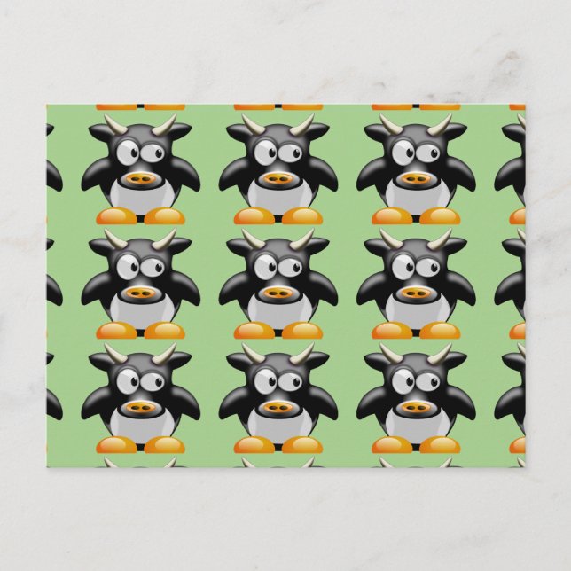 Postkarte der Moschuskuh (Vorderseite)