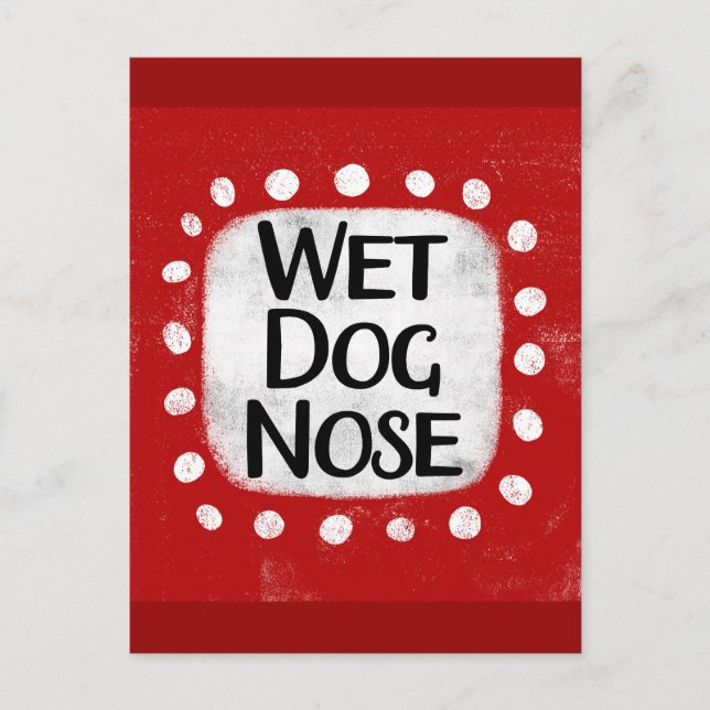 Postkarte der Nassnase (Vorderseite)