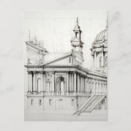Postkarte der neoklassischen Architektur