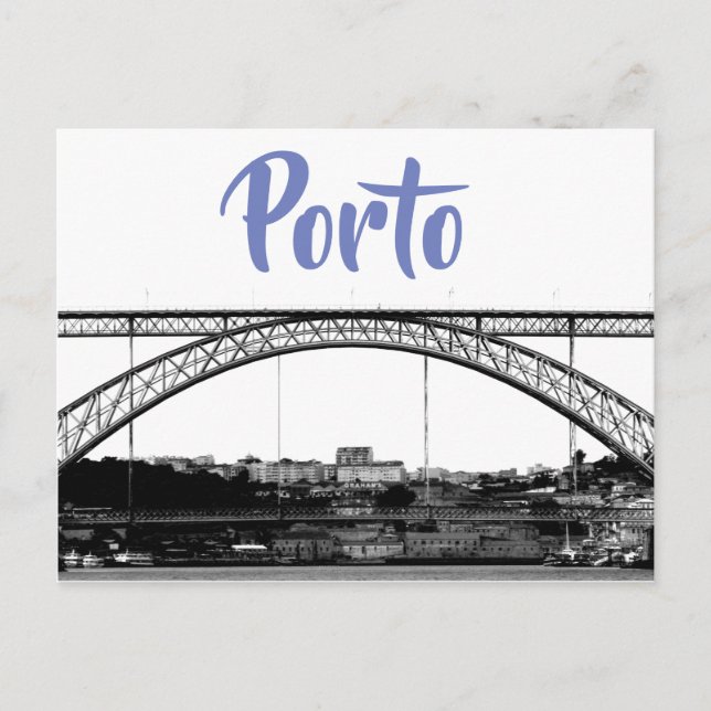 Postkarte der Porto-Brücke (Vorderseite)