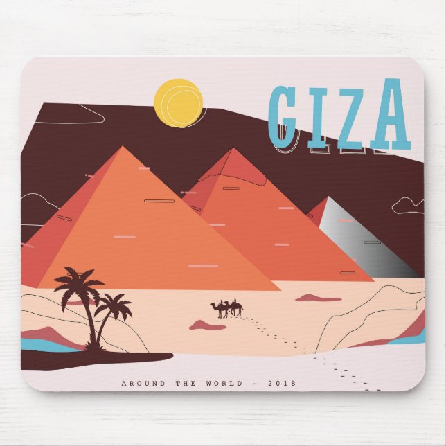 Postkarte der Pyramide Mousepad (Vorne)