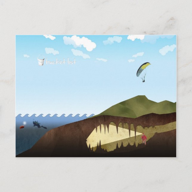 Postkarte der Schaufelliste (Vorderseite)