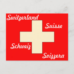 Postkarte der Schweizer Flagge