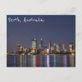 Postkarte der Skyline der Stadt Perth