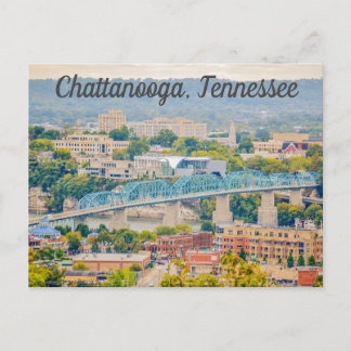 Postkarte der Skyline von Chattanooga Tennessee
