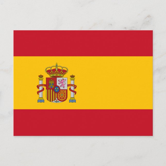 Postkarte der spanischen Flagge (Vorderseite)