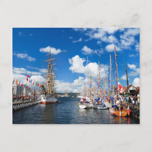 Postkarte der Stadt Bergen