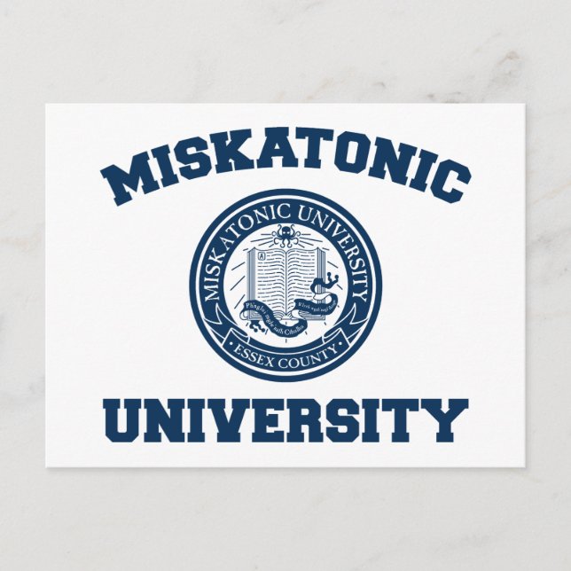Postkarte der Universität Miskatonic (Vorderseite)