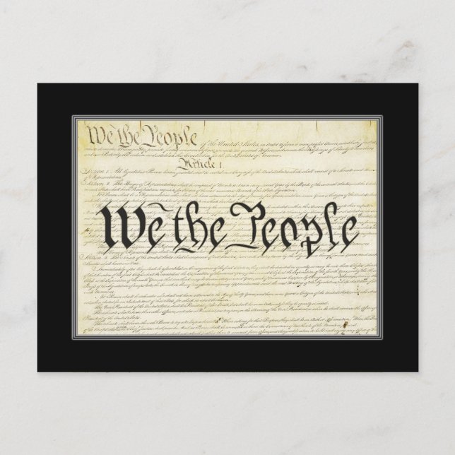 Postkarte der US-Verfassung (Vorderseite)