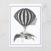 Postkarte der Vintagen Flugmaschine