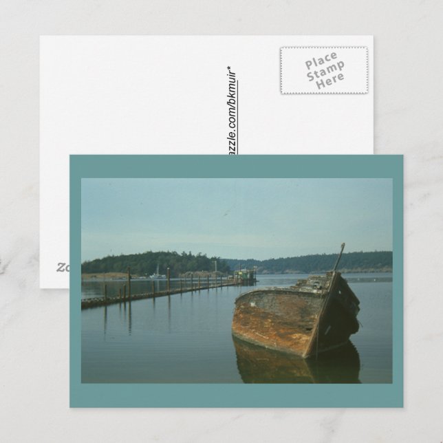 Postkarte - Derelict-Boot (Vorne/Hinten)