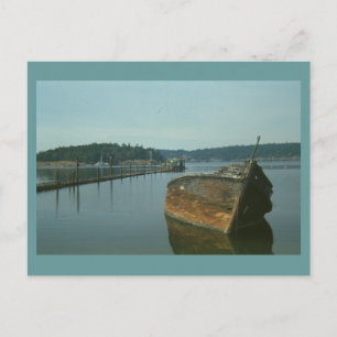 Postkarte - Derelict-Boot