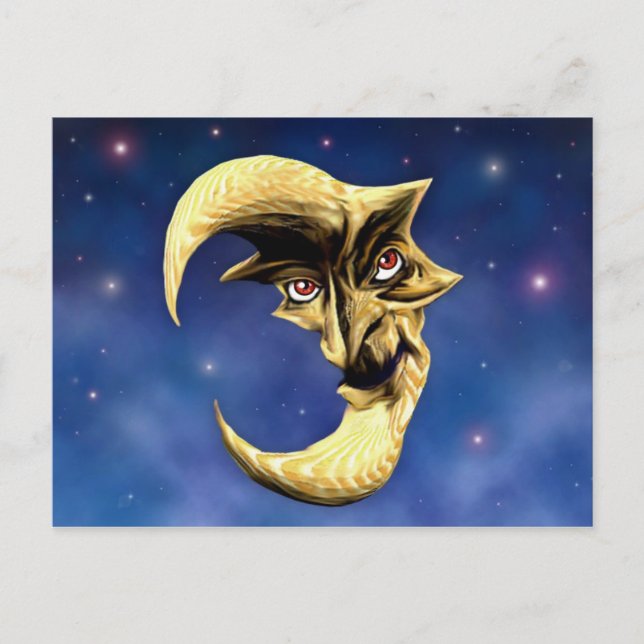 Postkarte des alten Teufels (Vorderseite)