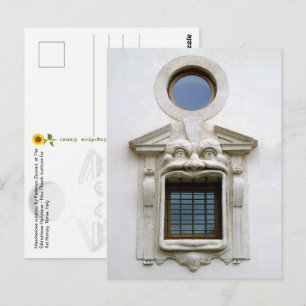 Postkarte des Bibliotheca Hertziana-Fensters. Rom,
