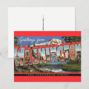 Postkarte des Bundesstaates Washington