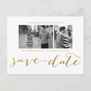 POSTKARTE DES CHIC-GOLDdruck-%PIPE% SAVE THE DATE