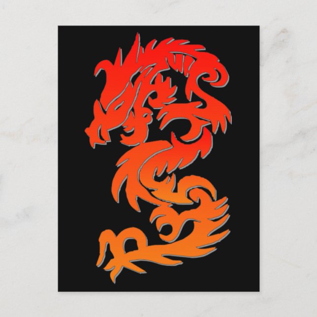 Postkarte des chinesischen Drachenfeuers (Vorderseite)
