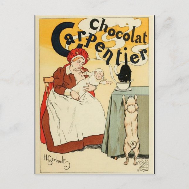 Postkarte des französischen Belle Epoque Vintage (Vorderseite)