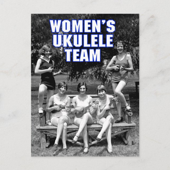 Postkarte des Frau-Uke-Teams (Vorderseite)