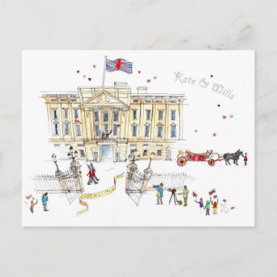 Postkarte des Gedenkens an Kate & Wills