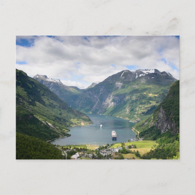 Postkarte des Geirangerfjords (Vorderseite)