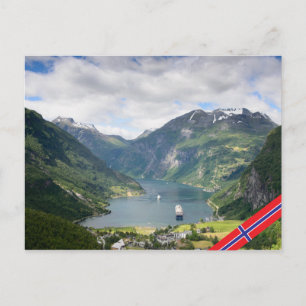 Postkarte des Geirangerfjords in Norwegen