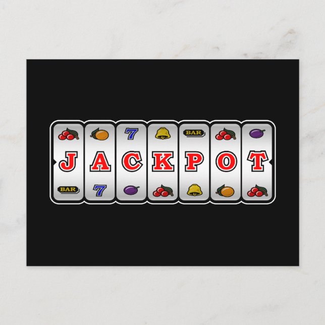 Postkarte des Jackpot-Steckplatzes (dunkel) (Vorderseite)