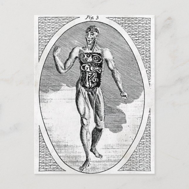 Postkarte des kontaminierten Mannes (Vorderseite)