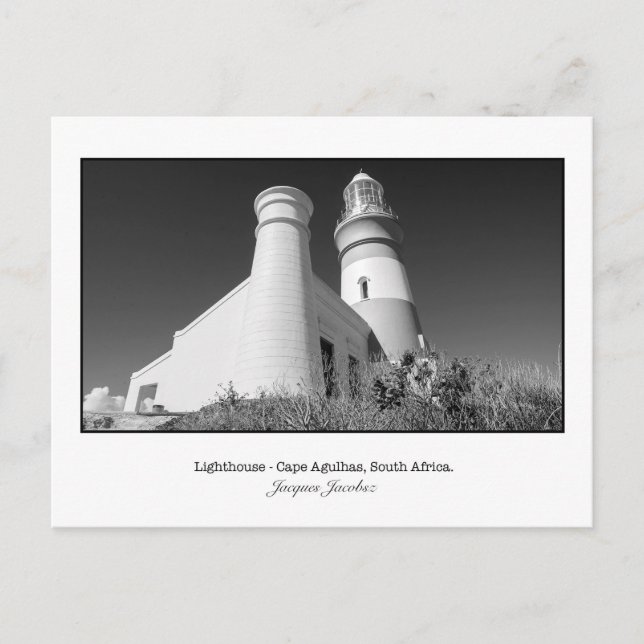 Postkarte des Leuchtturms von Cape Agulhas (Vorderseite)