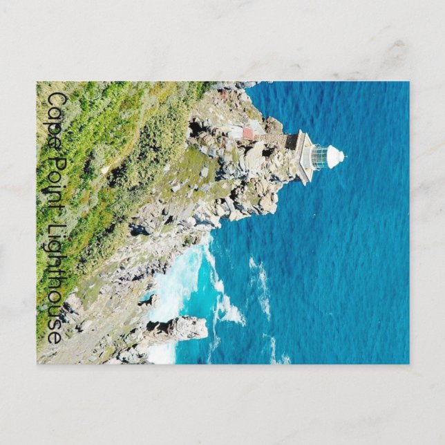 Postkarte des Leuchtturms von Cape Point, Südafrik (Vorderseite)