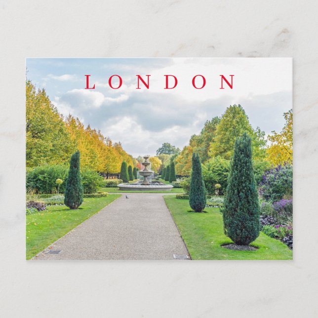 Postkarte des London Regent's Park (Vorderseite)