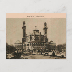 Postkarte des Pariser Palastes Trocadero um 1920