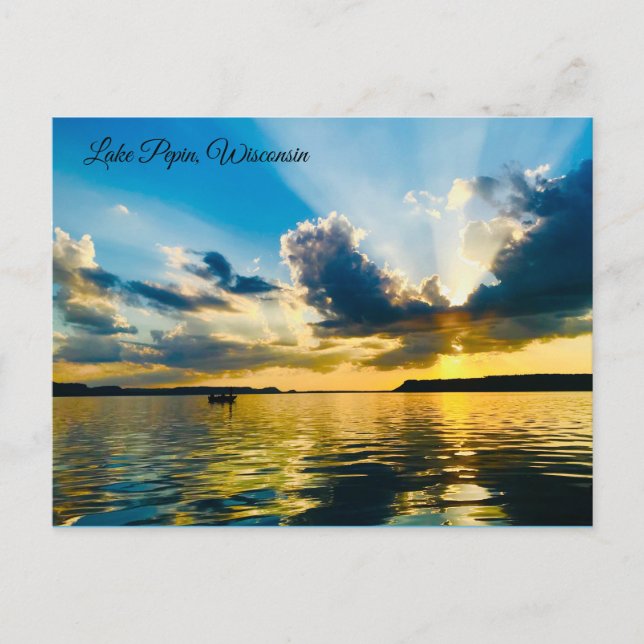 Postkarte des Pepin-Sees, Wisconsin (Vorderseite)