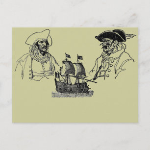 Postkarte des Piratenschiffs