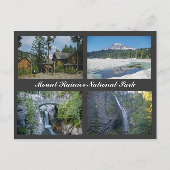 Postkarte des Rainier Nationalparks (Vorderseite)
