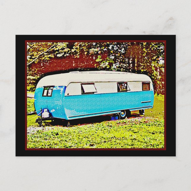 Postkarte des Retro-Campers (Vorderseite)
