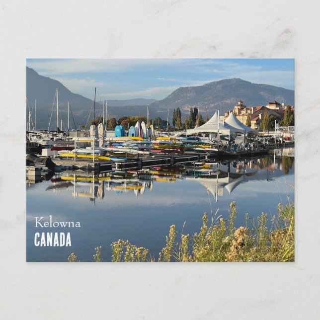 Postkarte des Sees Okanagan in Kelowna, Kanada (Vorderseite)