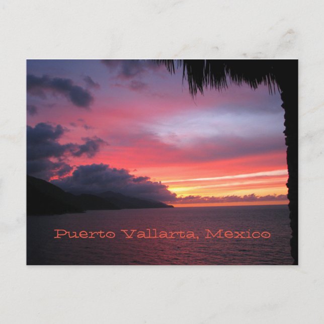 Postkarte des Sonnenuntergangs in Puerto Vallarta, (Vorderseite)