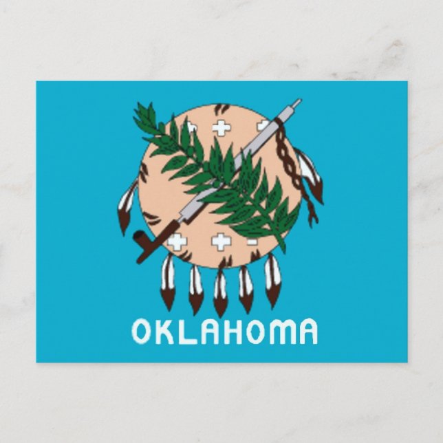 Postkarte des Staates Oklahoma (Vorderseite)