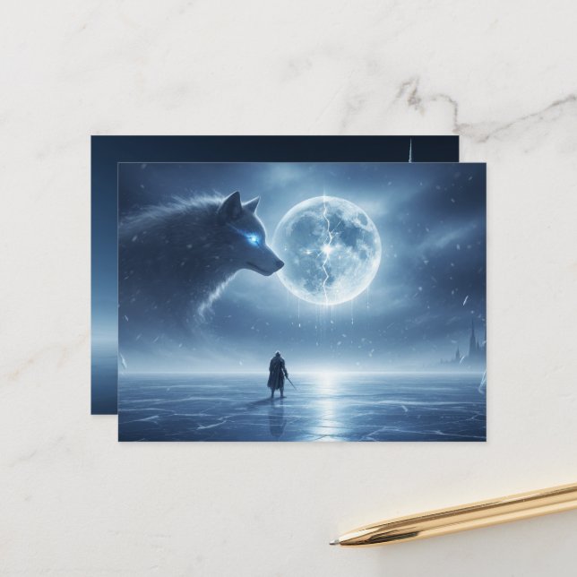 Postkarte des stillen Kriegers (Vorderseite/Rückseite Beispiel)