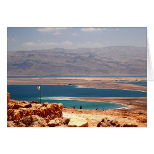 Postkarte des Toten Meeres von Masada aus gesehen