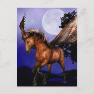 Postkarte des verzauberten Pegasus