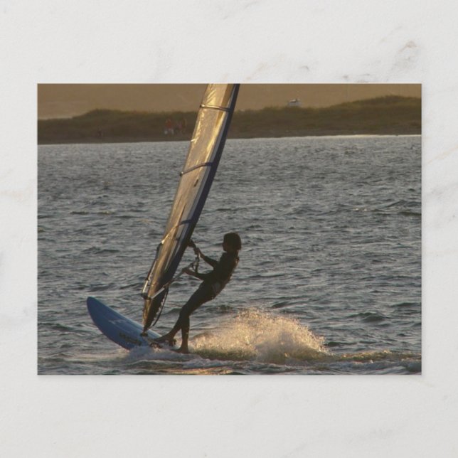 Postkarte des Windsurfbilds (Vorderseite)