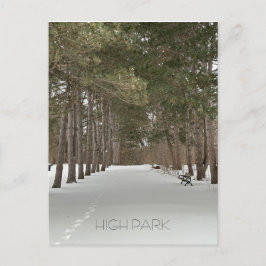 Postkarte des Winters im Hochland von Toronto