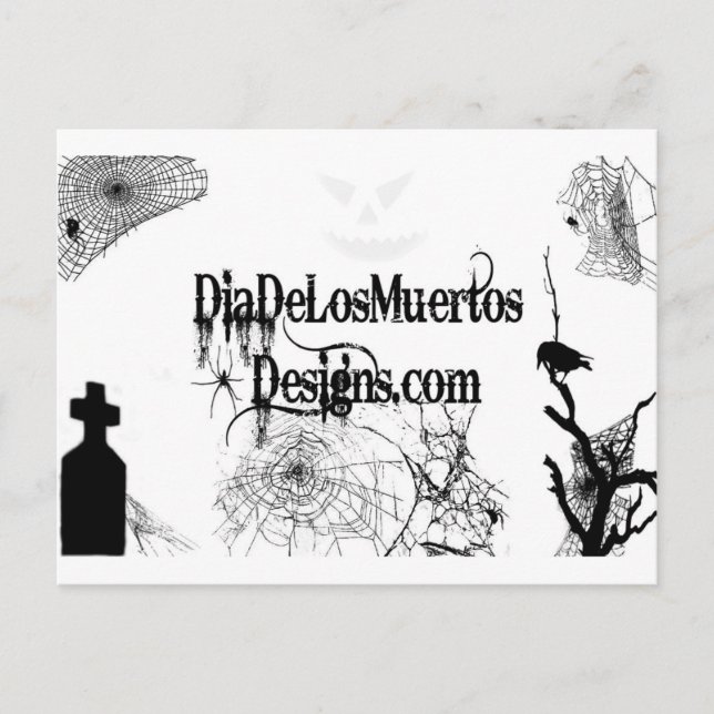 Postkarte DiaDeLosMuertosDesigns-Skript (Vorderseite)