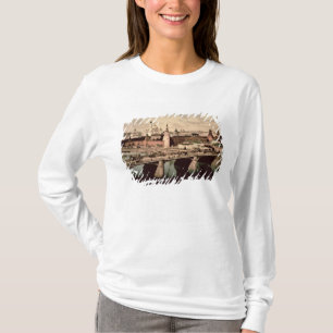 Postkarte, die den Kreml, Moskau darstellt T-Shirt