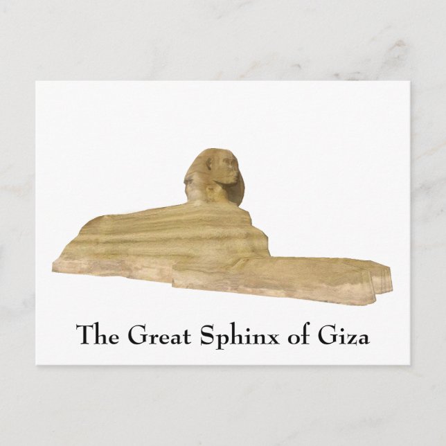 Postkarte: Die große Sphinx von Gizeh Postkarte (Vorderseite)