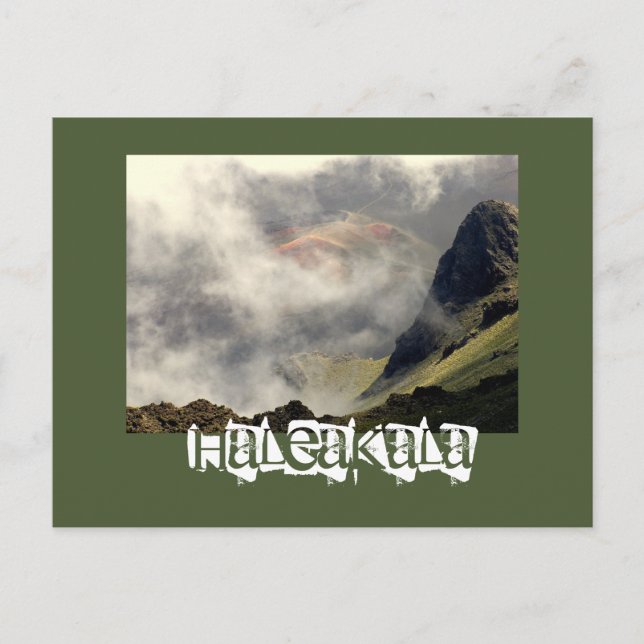 POSTKARTE: "DIE HALEAKALA STEIGT DURCH DIE KLOUDS  POSTKARTE (Vorderseite)