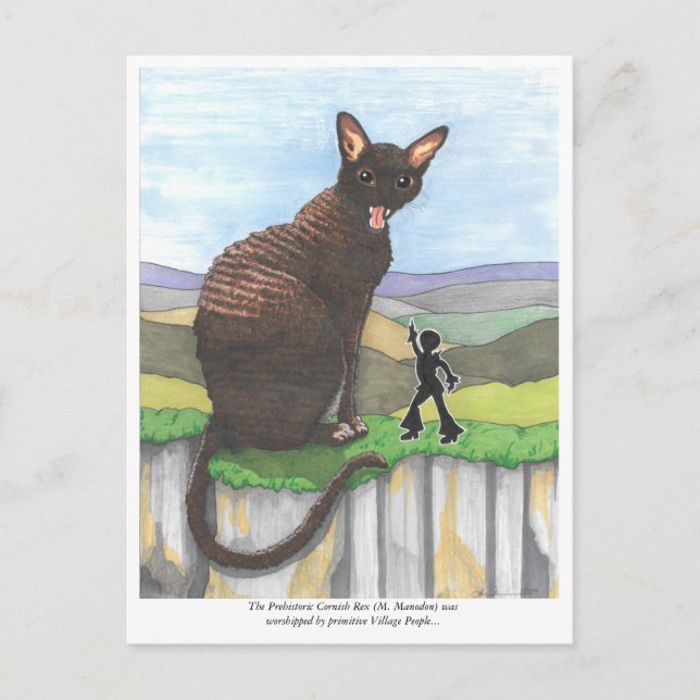 Postkarte: Die prähistorische Katze Postkarte (Vorderseite)